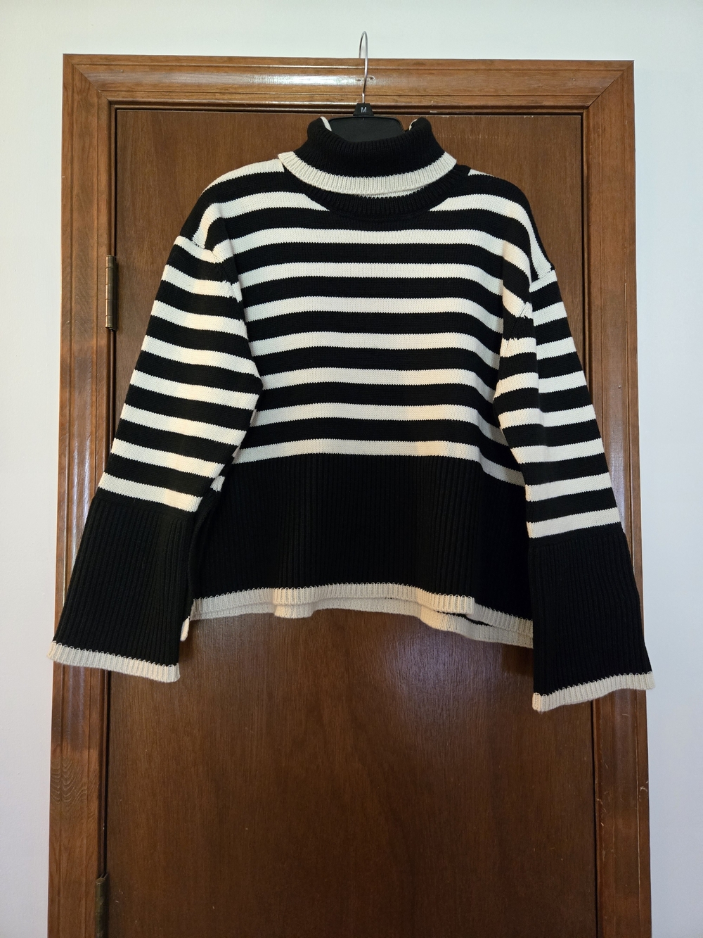 Karen Scott Striped Turtleneck Sweater M